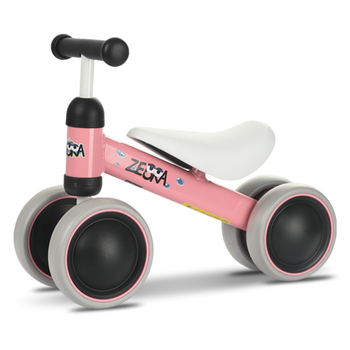 Detský štvorkolesový vyvažovací vozík pre deti 0–3 rokov, kovová konštrukcia, ťahacia oporná hračka, rozvíja koordináciu ruka-oko