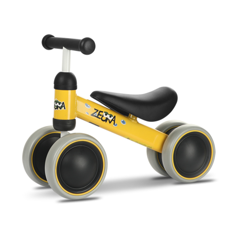 Detský štvorkolesový vyvažovací vozík pre deti 0–3 rokov, kovová konštrukcia, ťahacia oporná hračka, rozvíja koordináciu ruka-oko