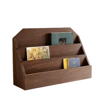 Drevený stolný úložný box s tromi priehradkami, moderný minimalistický štýl, model MS-9235