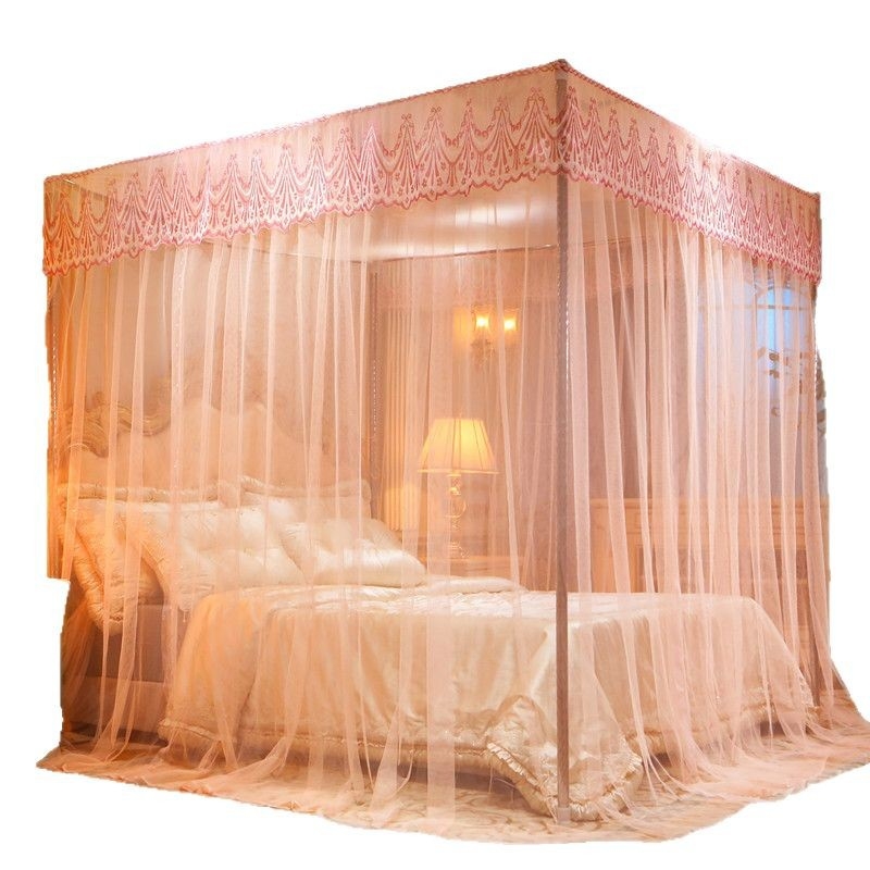 Sieť proti komárom v palácovom štýle, trojdverová stojacia sieť, polyesterová tkanina, rám z nehrdzavejúcej ocele