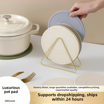 Silikónová tepelnoizolačná podložka na stôl, okrúhla, pre hrniec a tanier