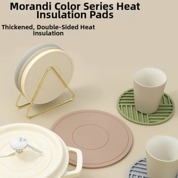 Silikónová tepelnoizolačná podložka na stôl, okrúhla, pre hrniec a tanier