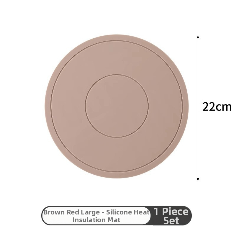 Silikónová tepelnoizolačná podložka na stôl, okrúhla, pre hrniec a tanier
