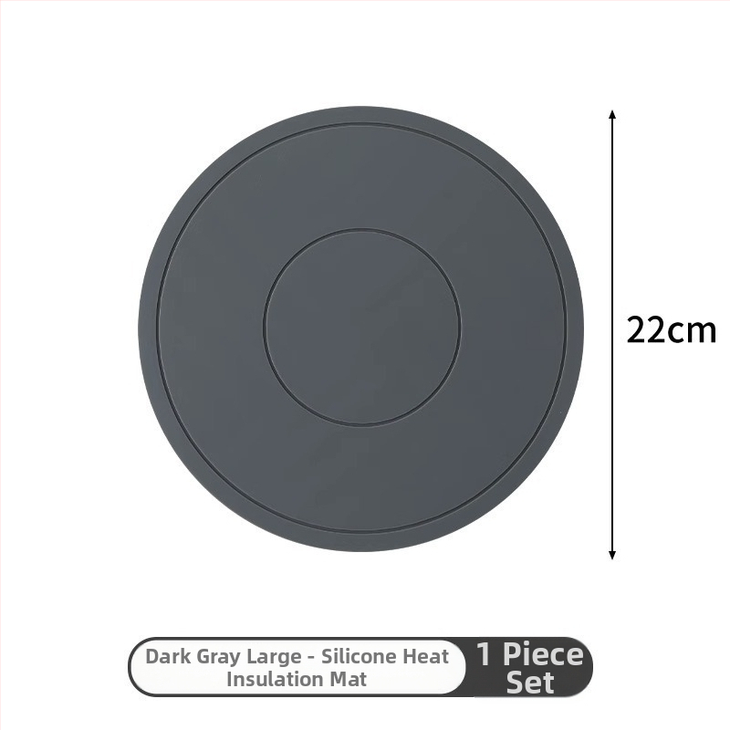 Silikónová tepelnoizolačná podložka na stôl, okrúhla, pre hrniec a tanier