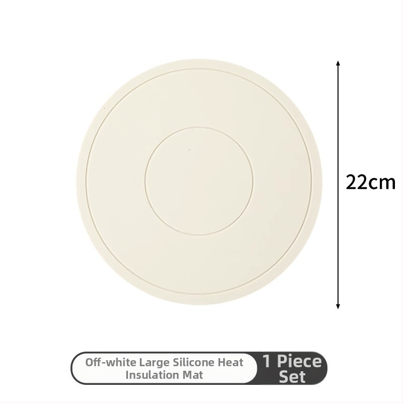Silikónová tepelnoizolačná podložka na stôl, okrúhla, pre hrniec a tanier