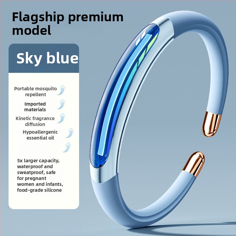 Náramok proti komárom, na báze esenciálneho oleja, Prenosný, pokrytie 21–30 m², vymeniteľná komora s olejom