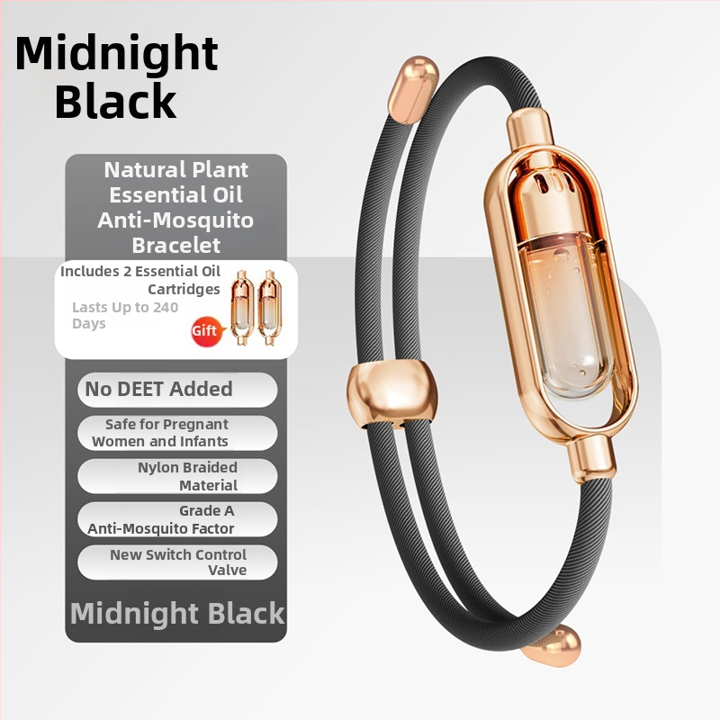 Náramok proti komárom, na báze esenciálneho oleja, Prenosný, pokrytie 21–30 m², vymeniteľná komora s olejom