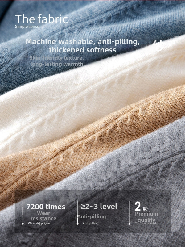 Pánska pletená mikina s okrúhlym výstrihom, dlhé rukávy, voľný strih, akrylová zmes