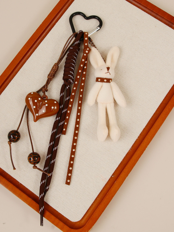 Ručne vyrobený prívesok na tašku aľkľúčenka s motívom lásky, ľahký luxusný doplnok pre telefón