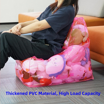 Priehľadná PVC stolička na skladovanie plyšových hračiek – D022 od Wu Chuang, nepremokavá taška pre bábiky, vlastná tlač loga, vlastné spracovanie