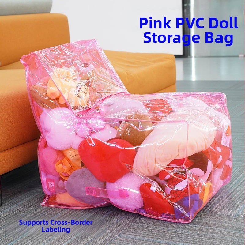 Priehľadná PVC stolička na skladovanie plyšových hračiek – D022 od Wu Chuang, nepremokavá taška pre bábiky, vlastná tlač loga, vlastné spracovanie