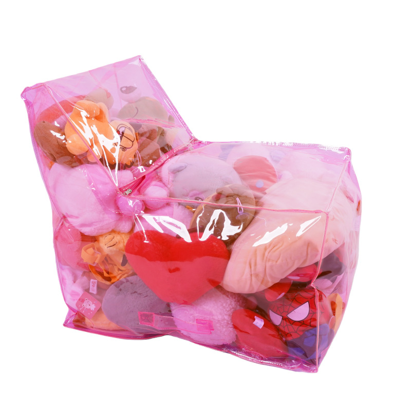 Priehľadná PVC stolička na skladovanie plyšových hračiek – D022 od Wu Chuang, nepremokavá taška pre bábiky, vlastná tlač loga, vlastné spracovanie