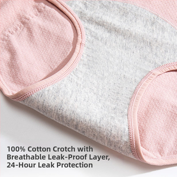 Dámske menštruačné nohavičky, stredne vysoký pás, bavlna, priedušné, proti únikom, 100% bavlnená podšívka, vhodné na všetky ročné obdobia