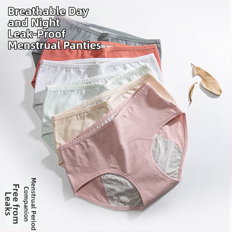 Dámske menštruačné nohavičky, stredne vysoký pás, bavlna, priedušné, proti únikom, 100% bavlnená podšívka, vhodné na všetky ročné obdobia