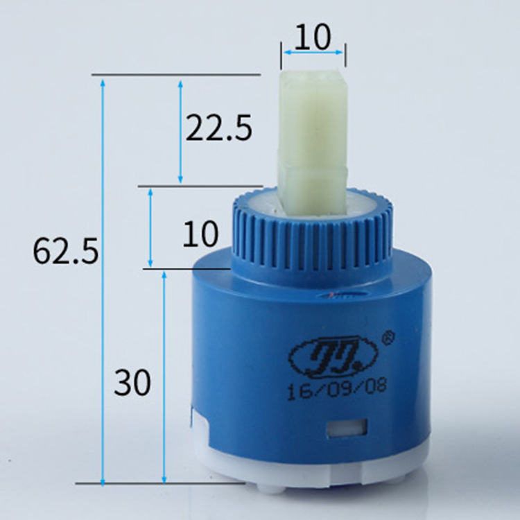 Keramický jadrový ventil pre kohútik, model V6714; vhodný pre kohútiky; maximálna prevádzková teplota 90°C; uhol otáčania 120°; životnosť 30