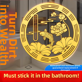 Seina kleebis lotos-koi kala – veekindel, paberist, 1 leht, Hiina stiil, kuldfooliumi südamik