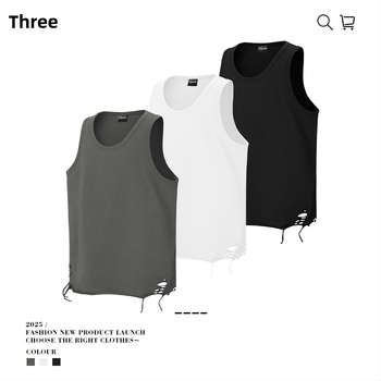 Van Kaxi bavlnená vesta, Street Tide štýl, voľný strih, 100% bavlna, rovný lem