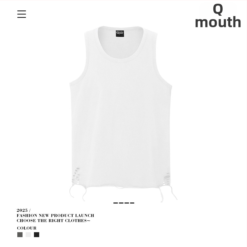 Van Kaxi bavlnená vesta, Street Tide štýl, voľný strih, 100% bavlna, rovný lem