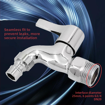 Prívod na práčku, iba studená voda, keramický jadrový ventil, závitové pripojenie, 20 mm vstup/výstup, 5–80°C, 0,8 MPa