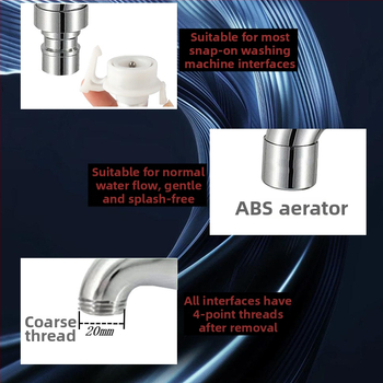 Prívod na práčku, iba studená voda, keramický jadrový ventil, závitové pripojenie, 20 mm vstup/výstup, 5–80°C, 0,8 MPa