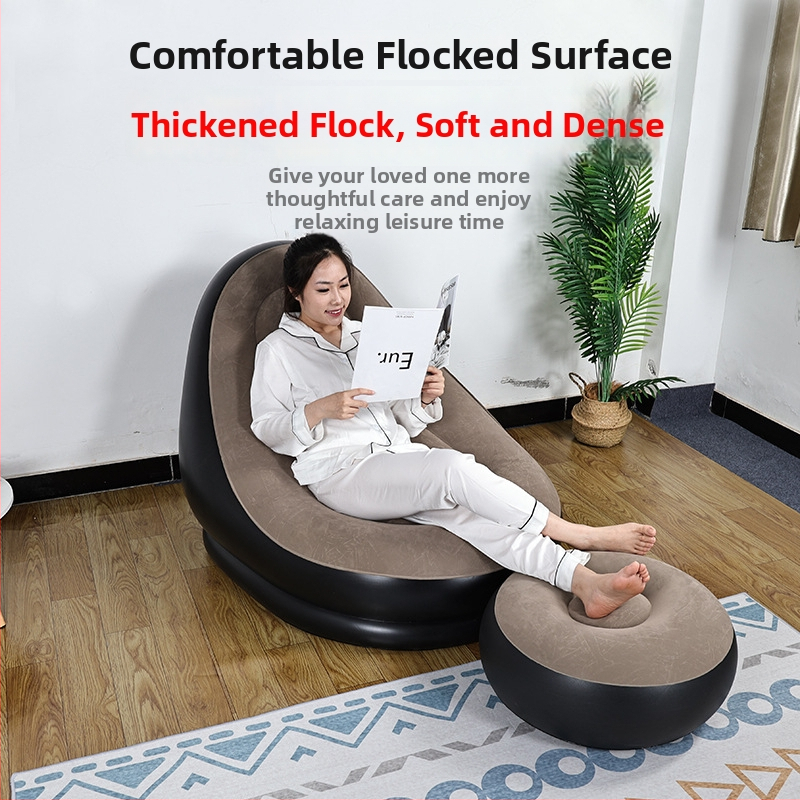 Nafukovacia pohovka s nohami a tatami štýlom - prenášateľná na balkón na zdriemnutie (PVC; Dospelí; Nafukovacia pohovka; Moderná jednoduchosť)