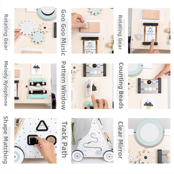 Drevená chodítka pre deti - vzdelávacia hračka pre skoré vzdelávanie, pre deti vo veku 4-6 rokov, rozvíja koordináciu ruka-oko, zrak a intelekt; interaktívna hračka rodičov a detí