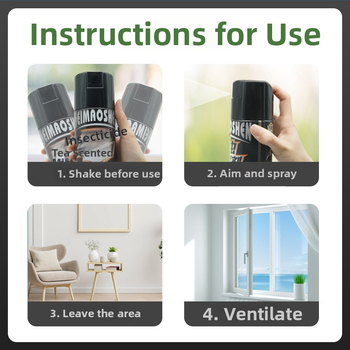 Bezzápachový insekticídny sprej proti mušiam a švábom, domáci sprej proti komárom, 24 plechoviek v balení, model HQ2021012802