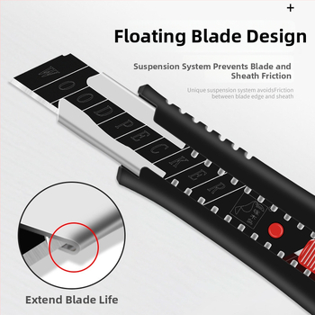 Umelecký nôž FD-09A, čepeľ 18 mm, výmena čepele tlačnou tyčou, vysúvacia čepeľ, pojme 1 čepeľ, séria Art Knife