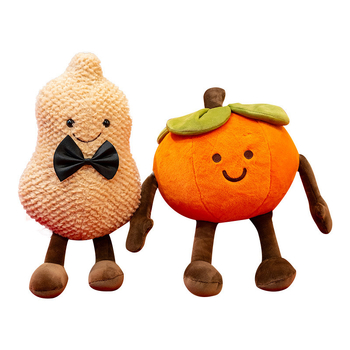 Kaks arahide plüüs-nukud paar — mudeli Peanut, anime-stiilis, PP-puhast täidis, lühike plüüs, Aoao Bear