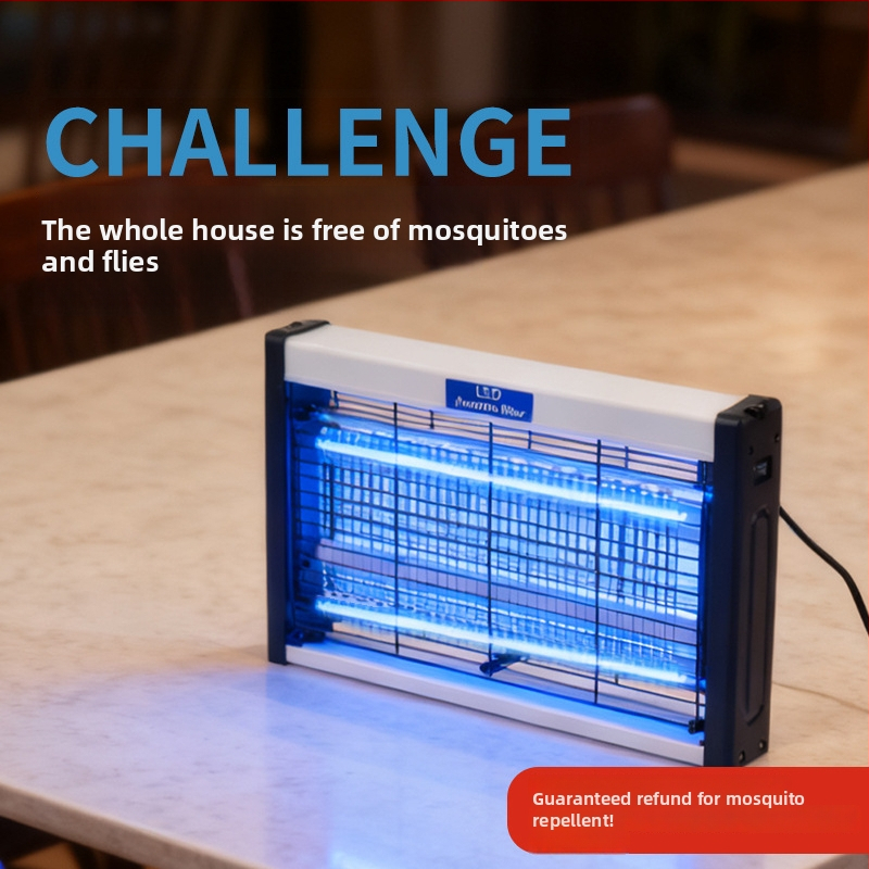 Vnútorná LED lampa na hubenie komárov – priťahovanie svetelnými vlnami a elektrický šok, pokrytie 10–100㎡