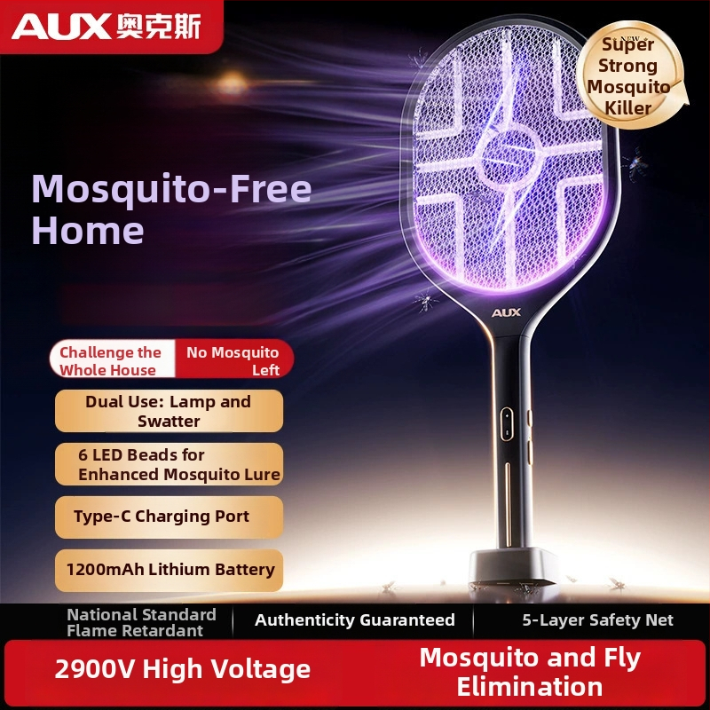 2-v-1 Elektrická pasca na komáre s lampou a inteligentným digitálnym displejom (Vstavaná batéria 1001–1600 mAh; LED nástraha; pokrytie až 61 m²; doba nabíjania 1–3 hod.)