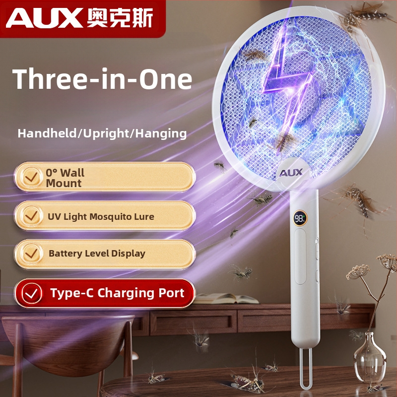 2-v-1 Elektrická pasca na komáre s lampou a inteligentným digitálnym displejom (Vstavaná batéria 1001–1600 mAh; LED nástraha; pokrytie až 61 m²; doba nabíjania 1–3 hod.)