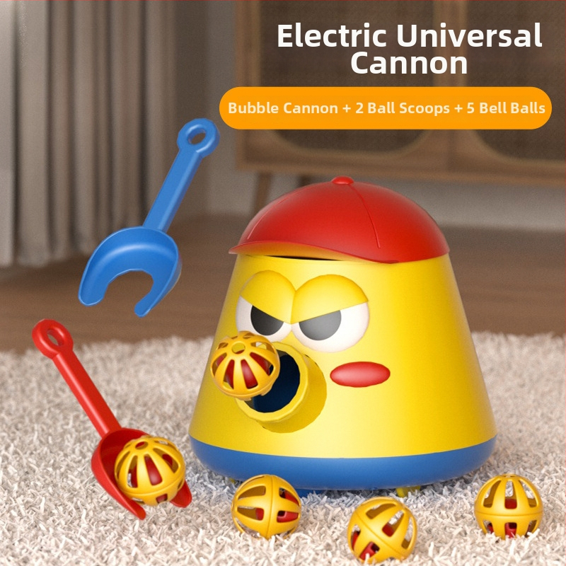 Bērnu staigājamā spēle ar elektrisko burbuļu izšaušanu — Plastmasas konstrukcija, vecums 4–6 gadi, attīsta redzi un roku-acu koordināciju