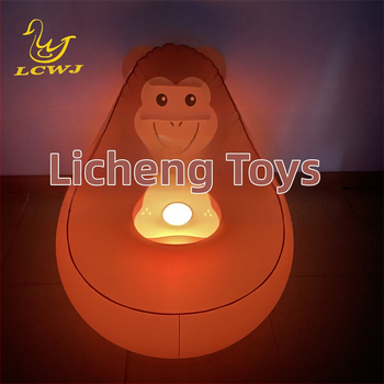 Nafukovací gauč s motívom opice, moderný minimalistický štýl, ekologické PVC, 1 kg