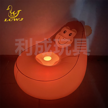 Nafukovací gauč s motívom opice, moderný minimalistický štýl, ekologické PVC, 1 kg