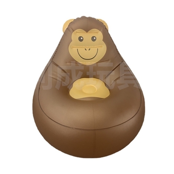 Nafukovací gauč s motívom opice, moderný minimalistický štýl, ekologické PVC, 1 kg