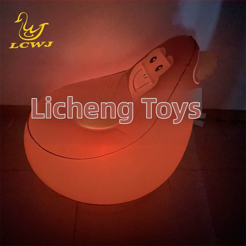 Nafukovací gauč s motívom opice, moderný minimalistický štýl, ekologické PVC, 1 kg