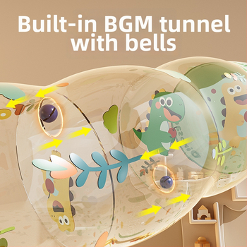 Nafukovací valček pre batoľatá na skoré učenie (0–3 rokov) | PVC, s zvončekom, podporuje plazenie a sluch, interaktívne funkcie | Circle qi