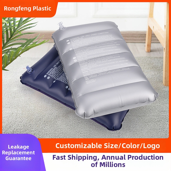 Nafukovací vankúš, obdĺžnikový tvar, PVC flocking, model RF-004, Rongfeng