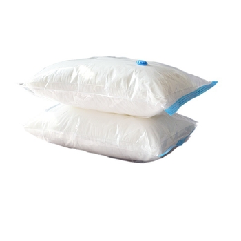 Vakuu kompresný skladovací vak na vankúše a dekoratívne vankúše, sací typ uzatvárania, bez pumpy, PA/PE materiál, balenie 200 ks