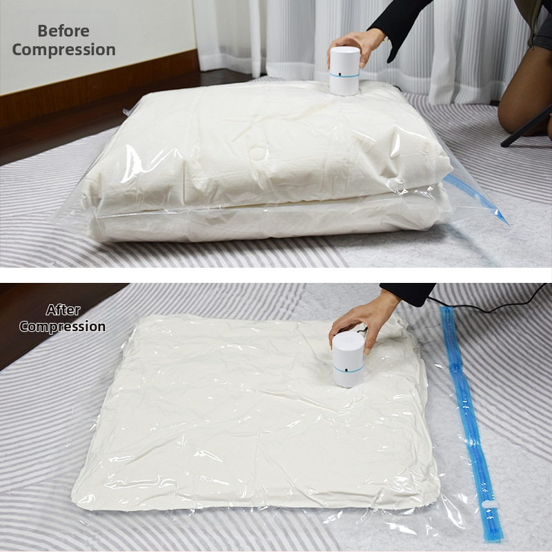 Vakuumkompressioniga hoiukott padjatele ja dekoratiivpadjatele, imemise tüüp, ilma pumbata, PA/PE materjal, pakk 200 tk