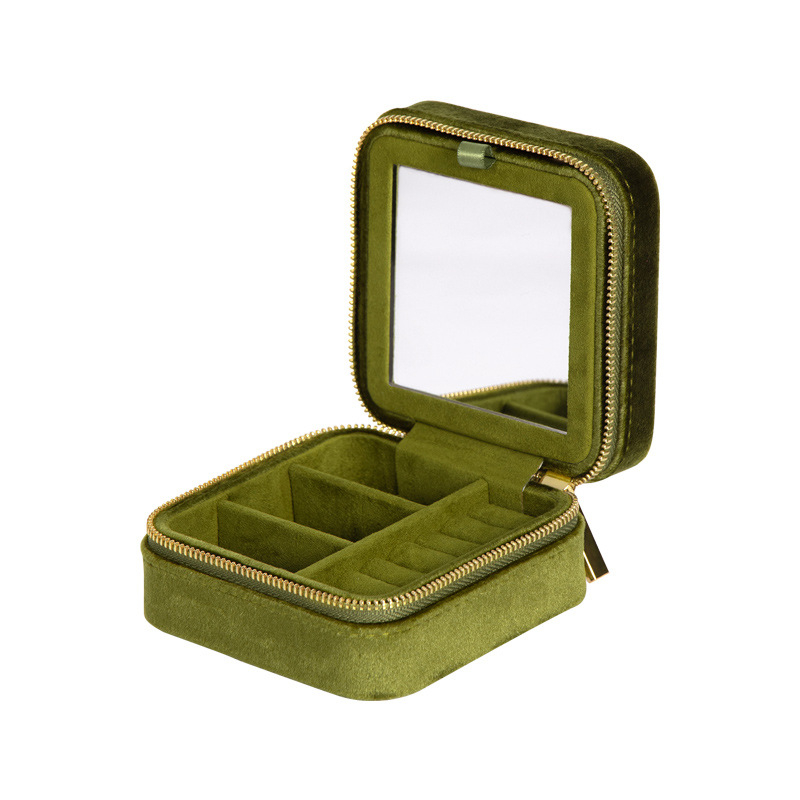 Kutija za nakit SPMC/Meichuang, flanel materijal, čvrsta konstrukcija, jednobojni dizajn, model SS00025(3)