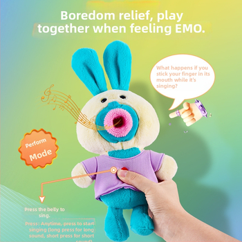 Plyšová bábika s O-ústami, ultra mäkký plyš, vek 0–3 rokov, výplň: plyš, značka: Kidcho/quchao