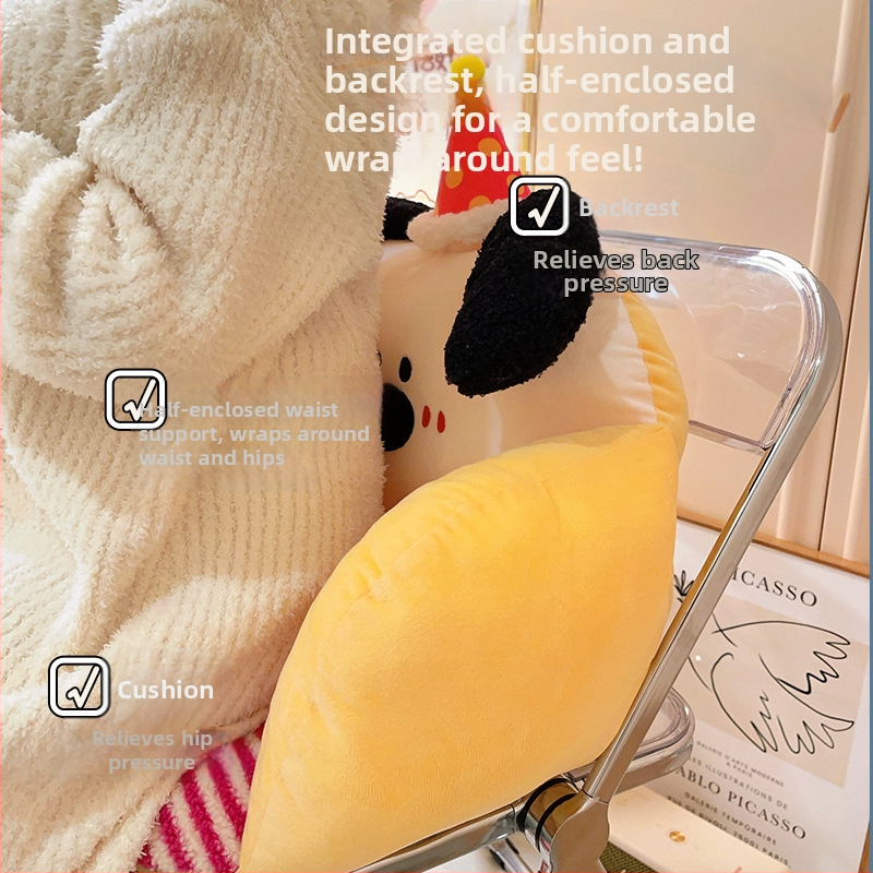 Pernă de șezut din pluș, umplutură PP bumbac, model desene animate, potrivită pentru living, dormitor, birou, studiu și balcon