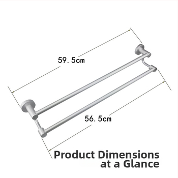 Držiak na uteráky z hliníkovej zliatiny, dvojitá tyč s vysokým a nízkym usporiadaním, 2 vrstvy, zosilnený dizajn, elektroforetický povrch, nosnosť 18 kg