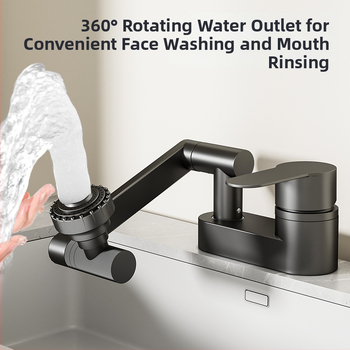 Dvojotvorová umývadlová batéria – meďná zliatina, keramický diskový ventil, 0–90°C, 0.1–0.9 MPa, Model: Dual-Hole Fortune Cat Basin Faucet