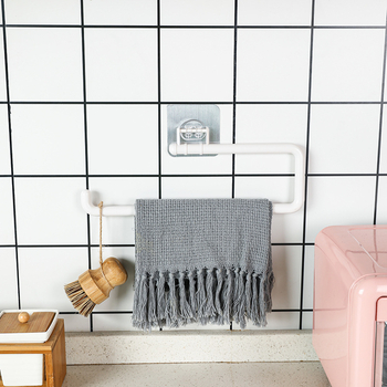 Yiteng nerezový držiak na uteráky bez vŕtania, s prísavkou, do kúpeľne a kuchyne, úložný priestor na uteráky a čistiace guličky
