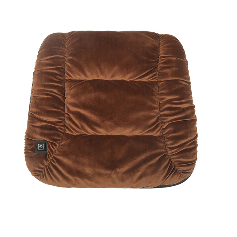 Vyhrievaná sedadlová podložka do auta 12V USB elektrické vykurovanie, Dutch Velvet výplň, polyesterový povrch, pre zimu, model ZD-JZ101