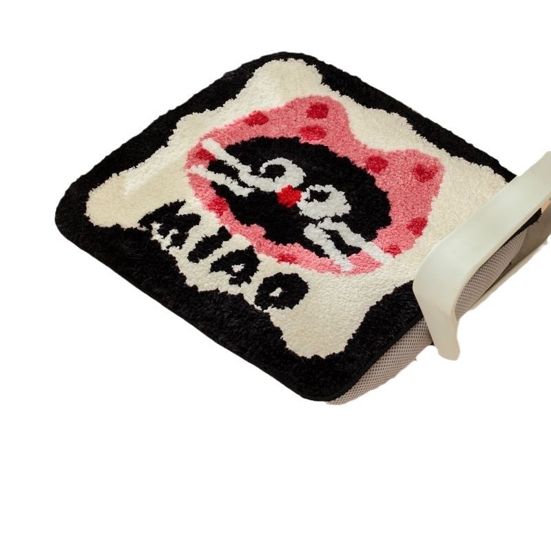 Perne pentru scaun din casmir artificial, umplutură din fibre de poliester, model cu animale drăguțe, stil modern minimalist, personalizare disponibilă.