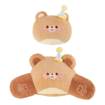 Automobilová vankúš na hlavu a bedrový – cartoon štýl, umelý plyš, PP bavlna výplň, vhodná pre všetky ročné obdobia, kompatibilná s bežnými značkami áut (Značka: Group ch; Materiál: umelý plüss; Výplň: PP bavlna; Štýl: karikatúra; Kompatibilita: bežné auto